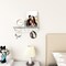 Clear Acrylic Wall-Mounted Key Holder with Shelf – Modern Entryway Key Rack & Mail Organizer with 6 Hooks for Home, Office, Hallway, Kitchen & Living Room Décor (Clear)